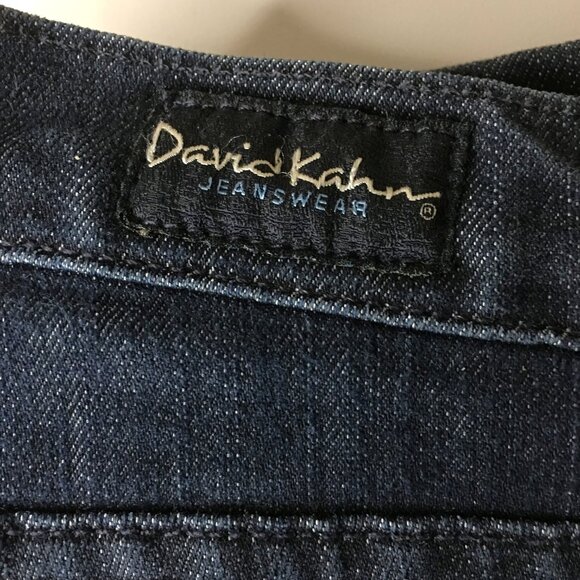 DAVID KAHN JEANS "Nikki" Straight Leg Dark Wash Premium Denim - size 28 - Picture 10 of 15
